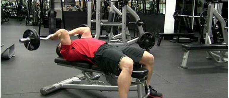 Flat bench tricep extension